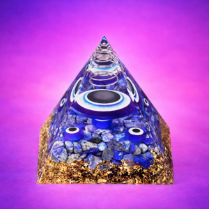 PIRAMIDE ORGONITE MALOCCHIO e Lapislazzuli